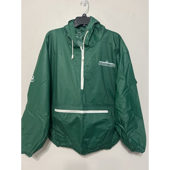 Unbranded Jackets & Blazers - Vintage 90s PVC Women's Hood 1/2 Zip Rain‎ Jacket Green Event Unisex Large